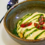 Crème citron basilic/tomate/sablé